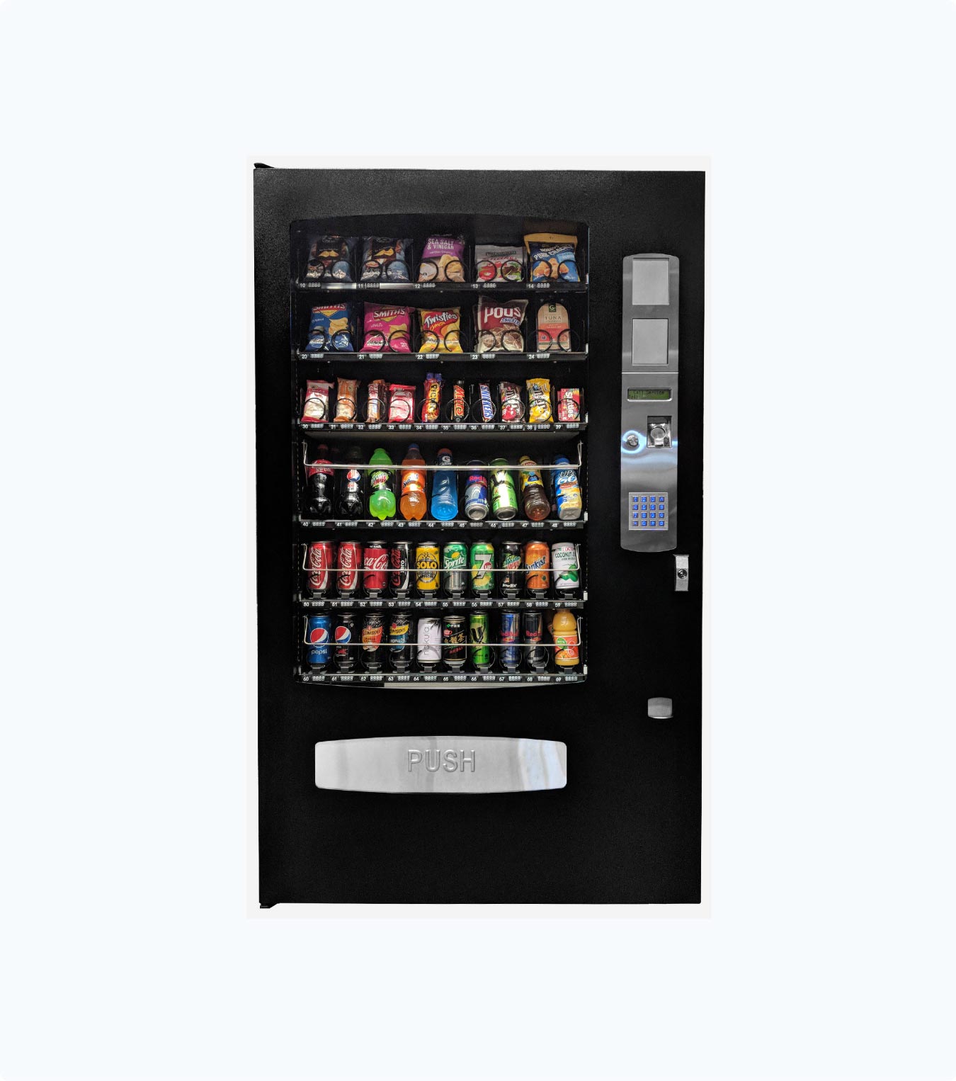 Snack and drink combo vending machine placed free in a Melbourne office