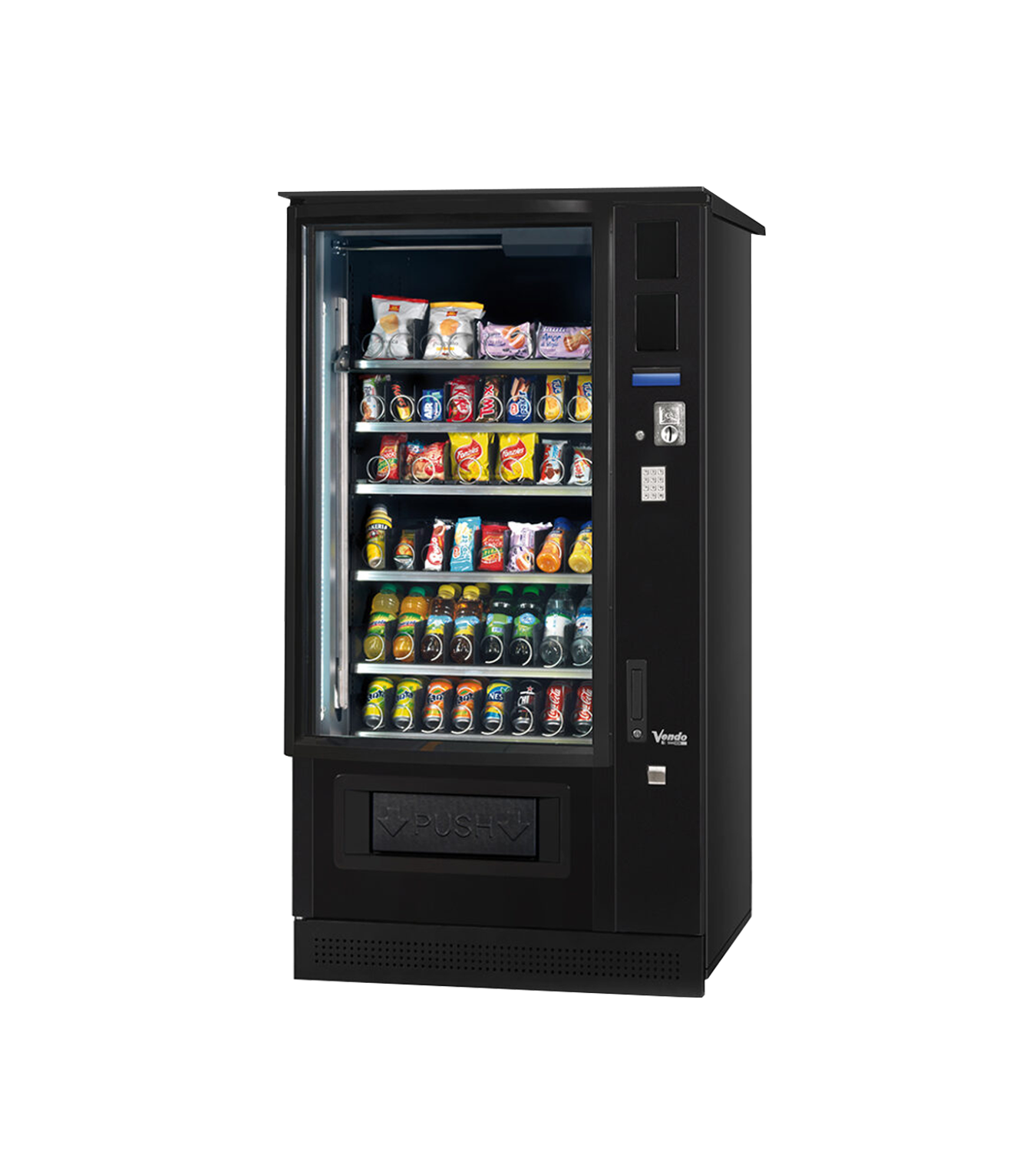Outdoor rated vending machine installed at a Victorian work site under cover